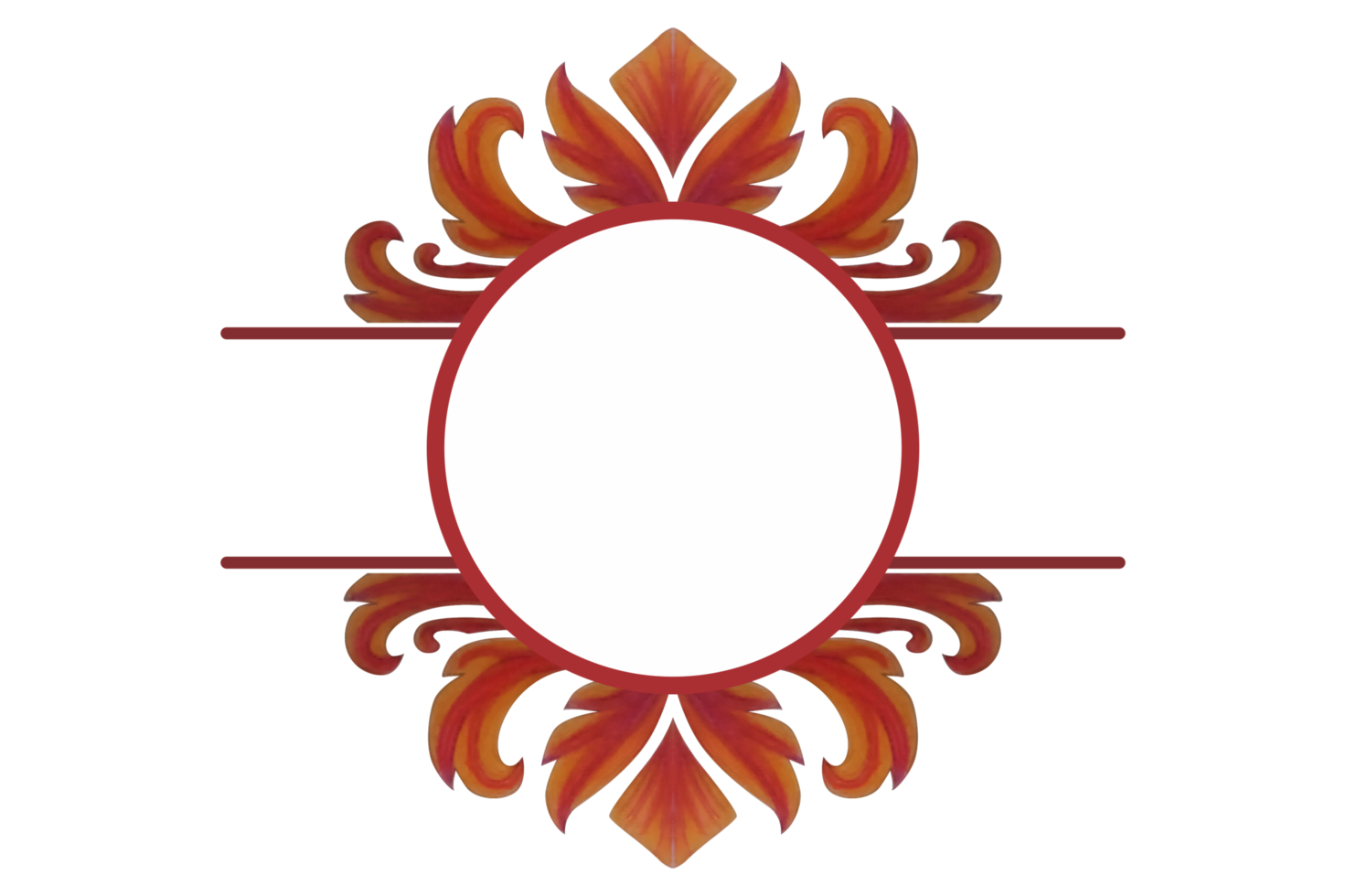 Fire Ornament Frame Border png