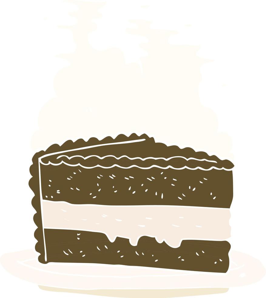 flat color illustration of cake vector