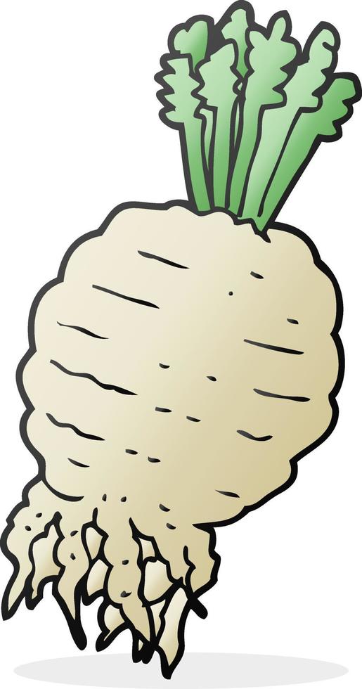 freehand drawn cartoon turnip vector