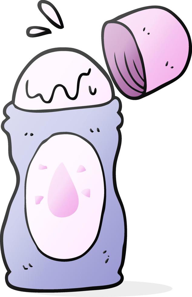 freehand drawn cartoon roll on deodorant vector