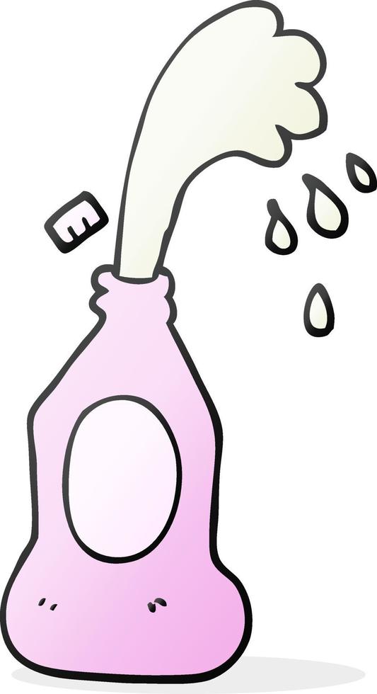 freehand drawn cartoon squirting lotion bottle vector