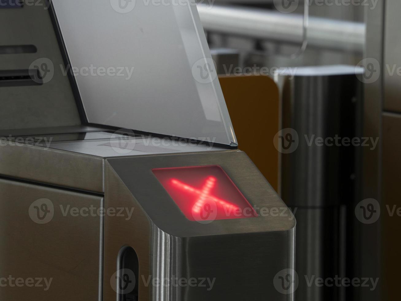 airport gate boarding pass automatic check machine photo