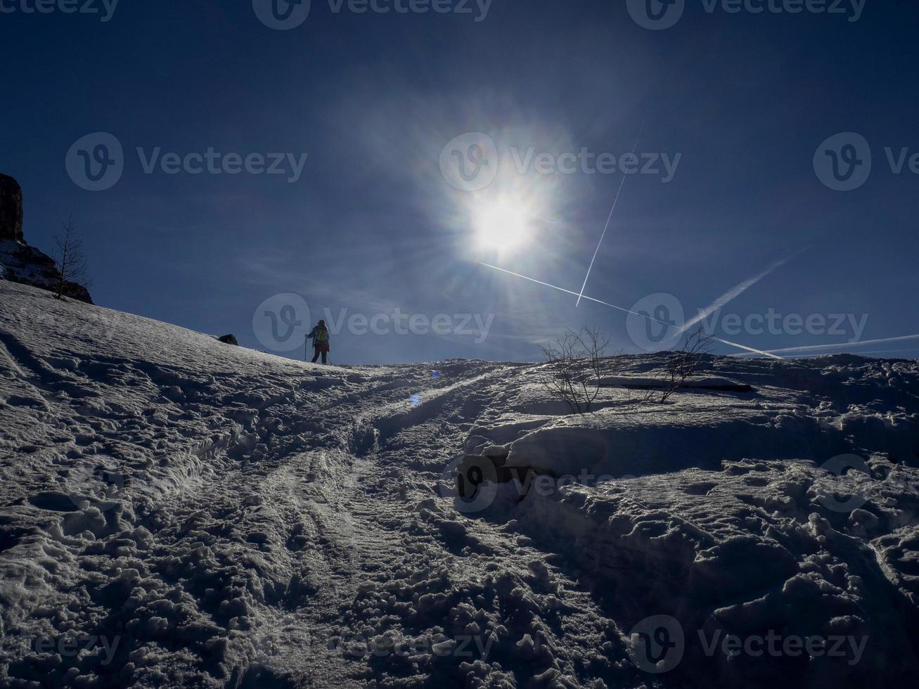 dolomites snow panorama val badia armentara photo