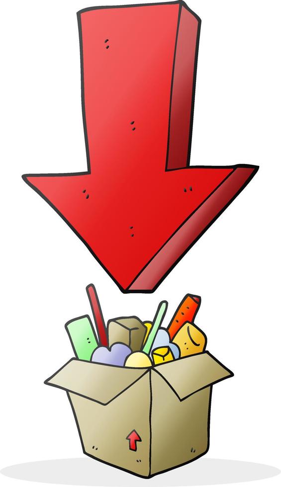 freehand drawn cartoon packing to move vector