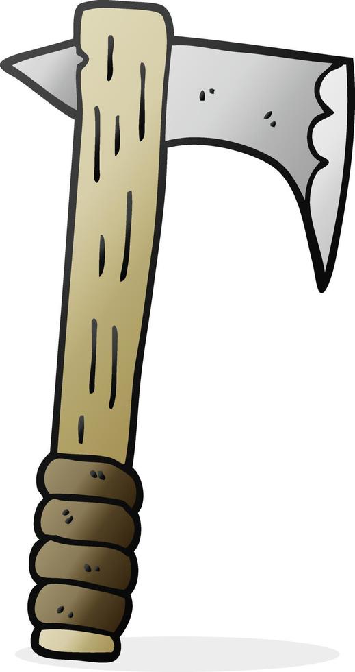 freehand drawn cartoon axe vector
