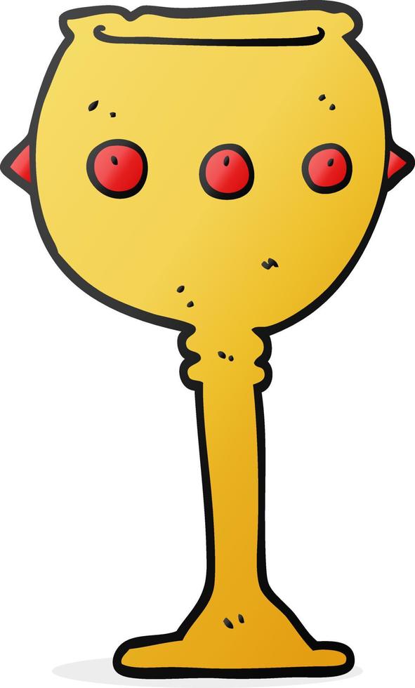 freehand drawn cartoon goblet vector