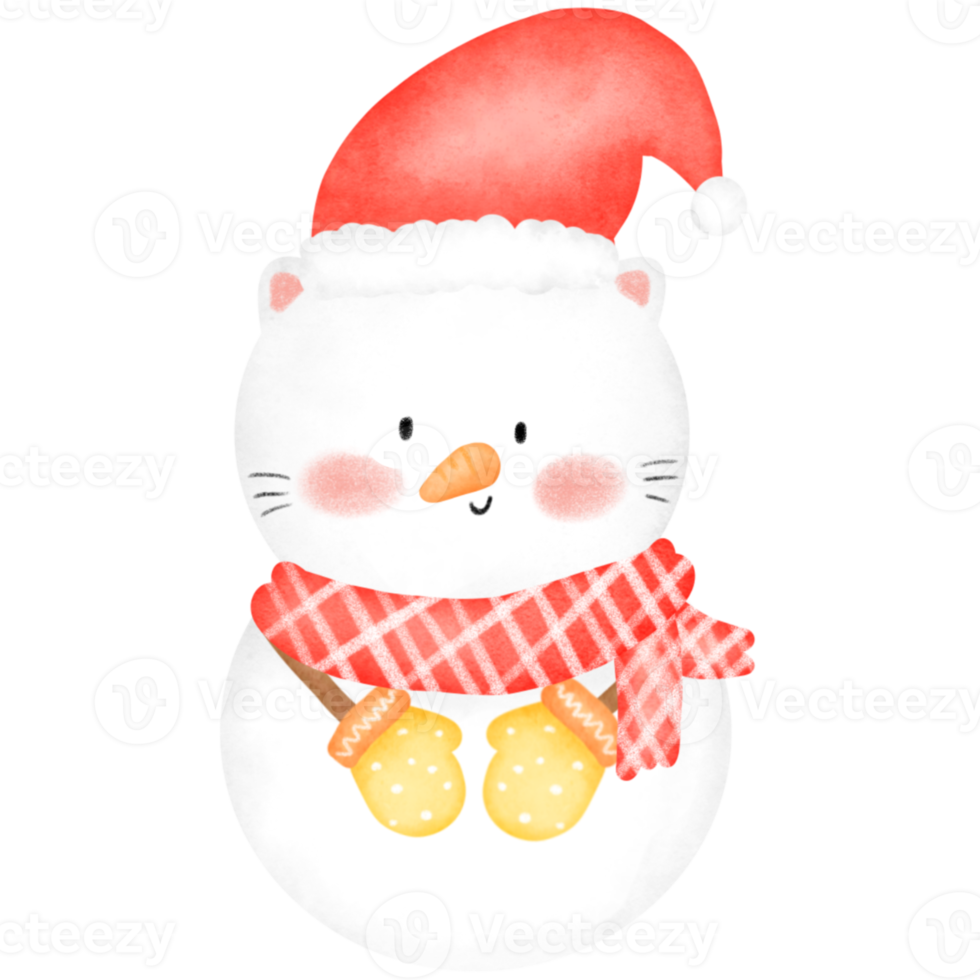 Christmas Snowman Watercolor png