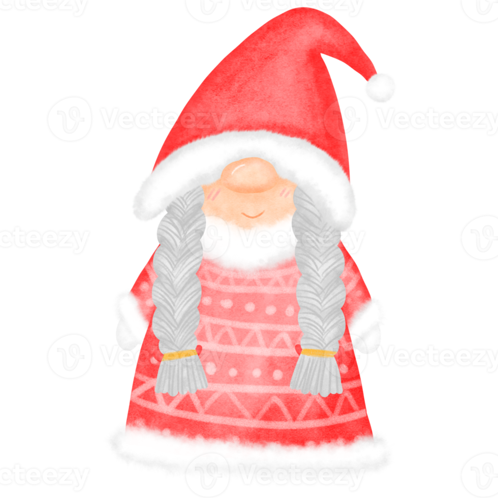 schattig Kerstmis meisje waterverf png