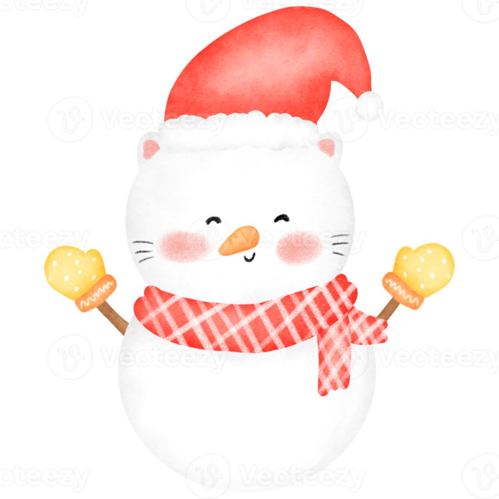 Christmas Snowman Watercolor png