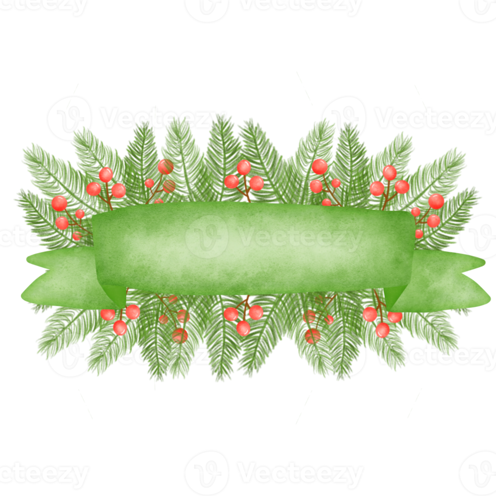 watercolor banner christmas png