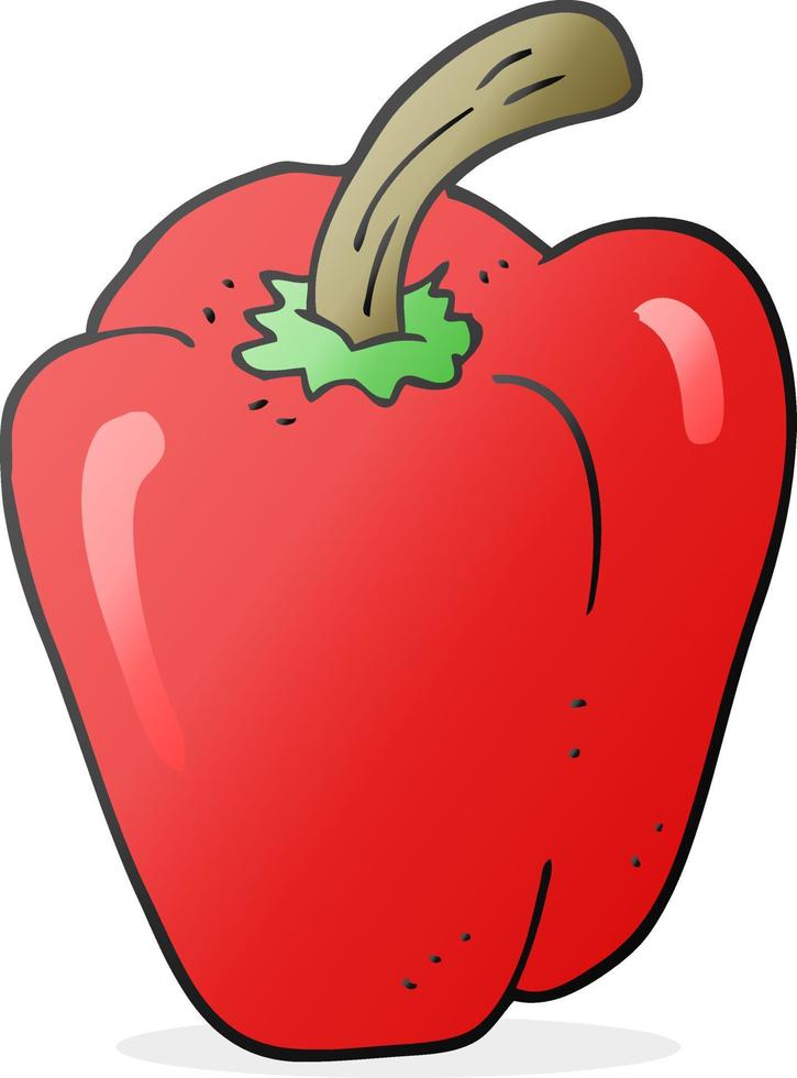freehand drawn cartoon pepper vector