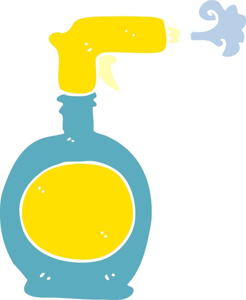 ilustración de color plano de botella de spray vector