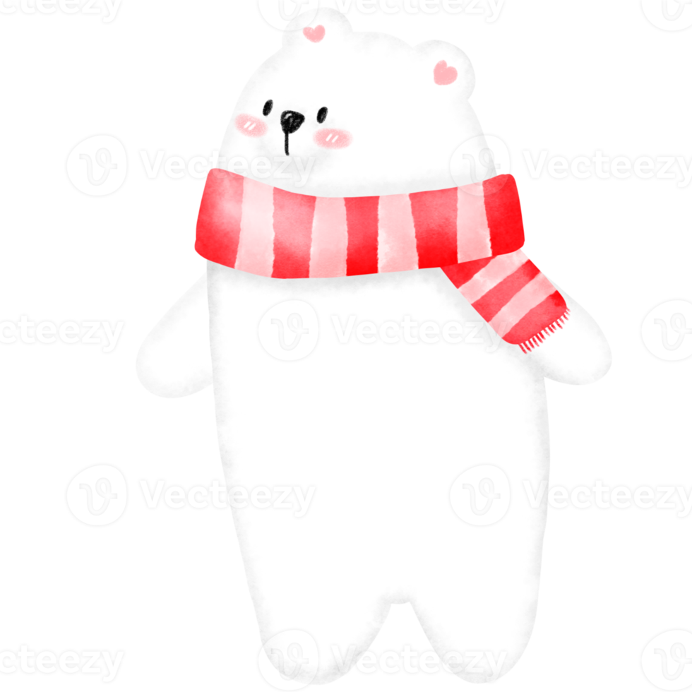 Christmas Bear Watercolor png