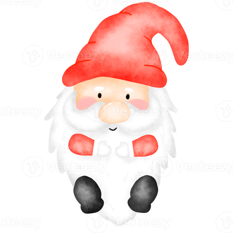 acuarela santa claus navidad png