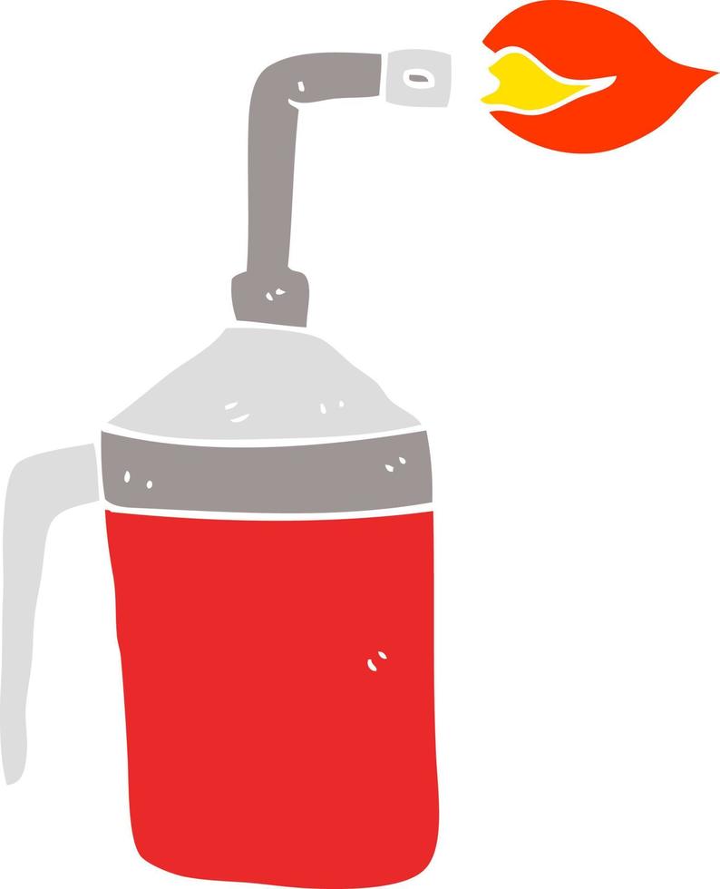 flat color illustration of blow torch vector