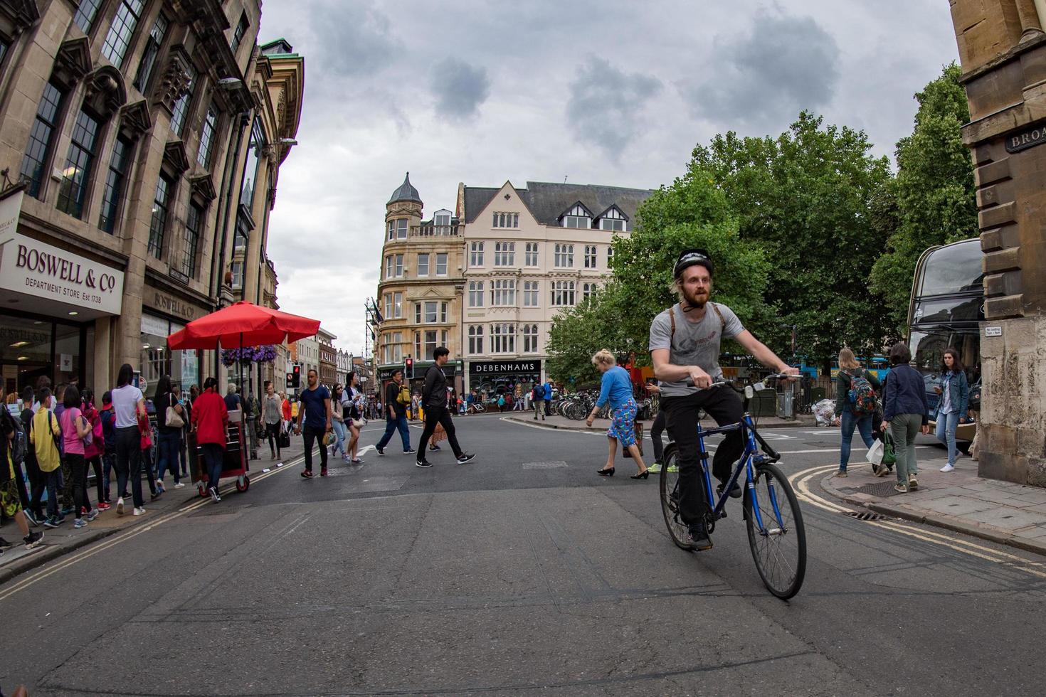 OXFORD, ENGLAND - JULY 15 2017 - Tourists in University town one of most visited in the world photo