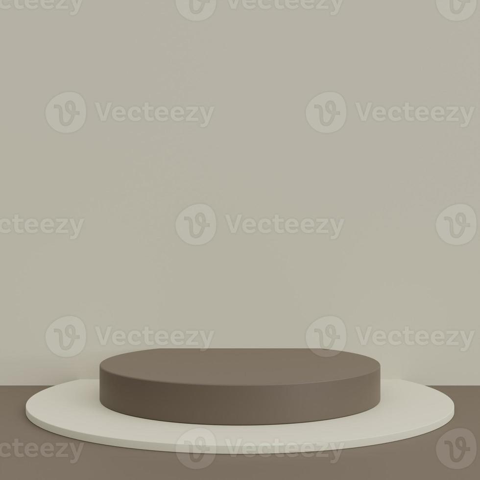 Minimal cylinder podium pedestal product display and presentation with pastel background 3d rendering photo