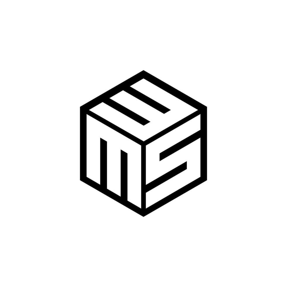 diseño de logotipo de letra msw con fondo blanco en illustrator, estilo de superposición de fuente de alfabeto moderno de logotipo vectorial. diseños de caligrafía para logo, afiche, invitación, etc. vector
