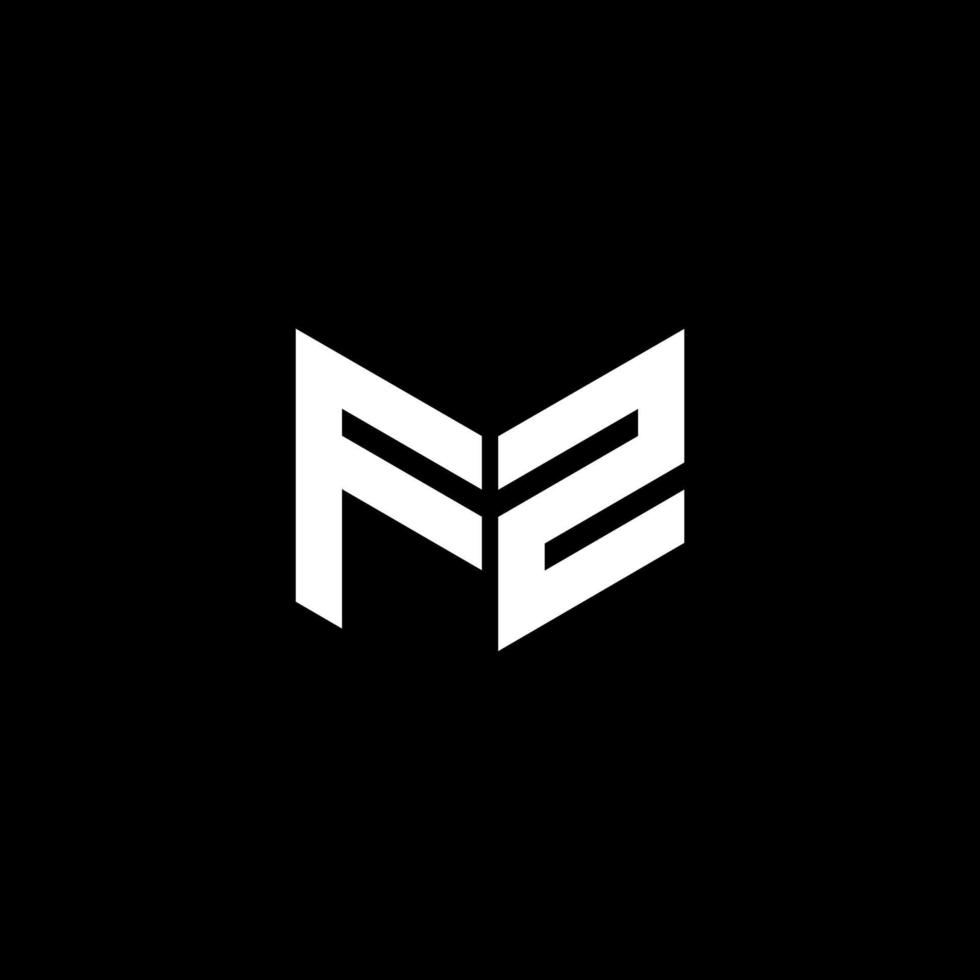 FZ letter logo design with black background in illustrator. Vector logo, calligraphy designs for logo, Poster, Invitation, etc