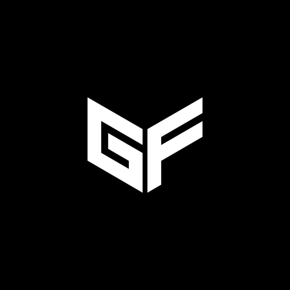 diseño de logotipo de letra gf con fondo negro en illustrator. logotipo vectorial, diseños de caligrafía para logotipo, afiche, invitación, etc. vector