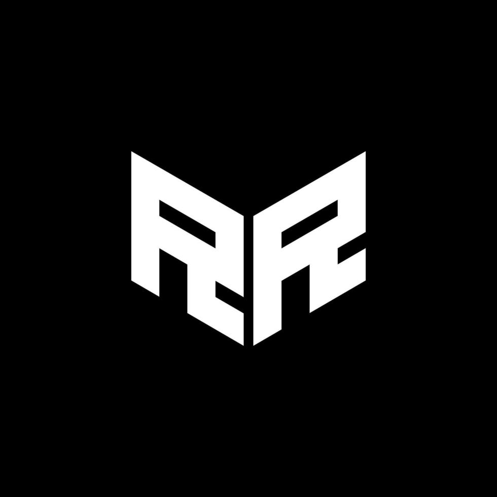 diseño de logotipo de letra rr con fondo negro en ilustrador, logotipo de cubo, logotipo de vector, estilo de superposición de fuente de alfabeto moderno. diseños de caligrafía para logo, afiche, invitación, etc. vector