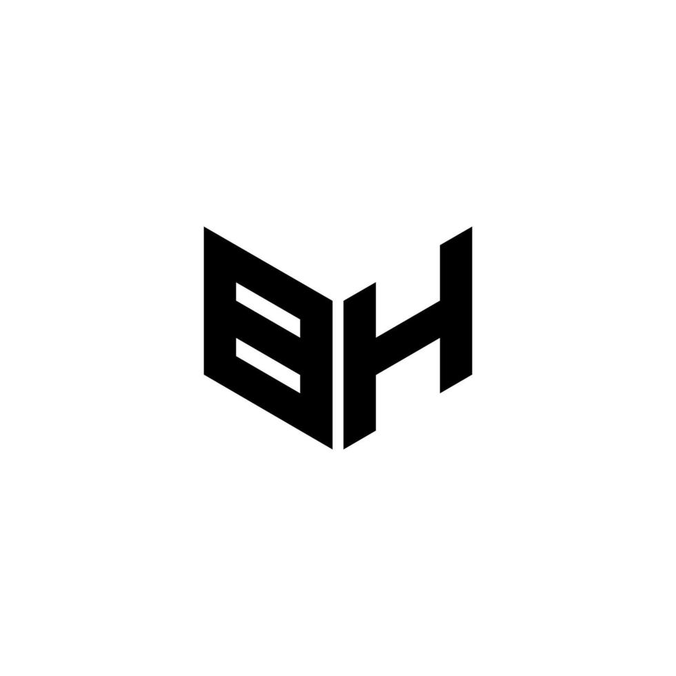 diseño de logotipo de letra bh con fondo blanco en illustrator. logotipo vectorial, diseños de caligrafía para logotipo, afiche, invitación, etc. vector
