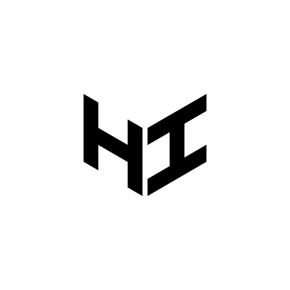 HI letter logo design with white background in illustrator. Vector logo, calligraphy designs for logo, Poster, Invitation, etc.