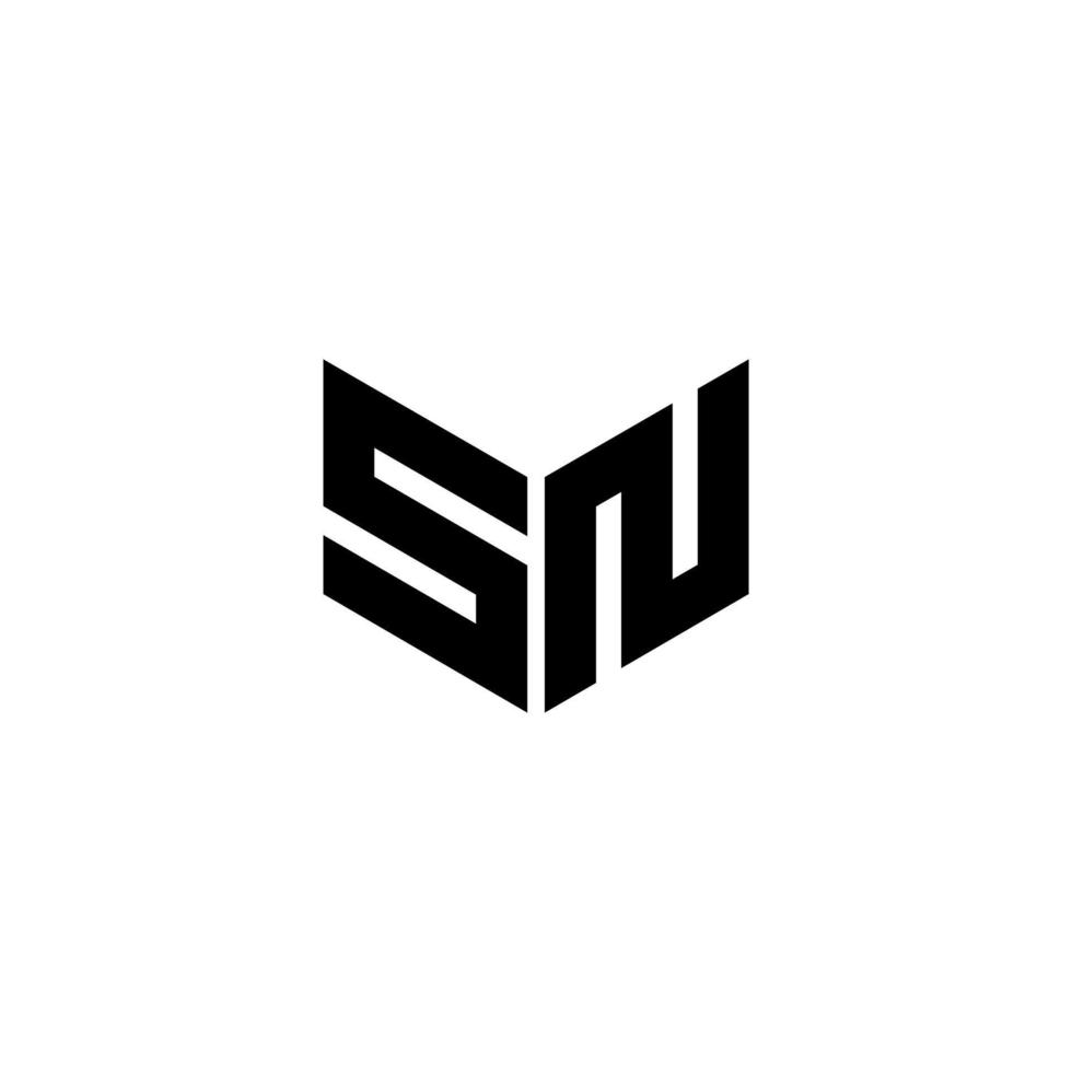 SN letter logo design with white background in illustrator, cube logo, vector logo, modern alphabet font overlap style. calligraphy designs for logo, Poster, Invitation, etc.