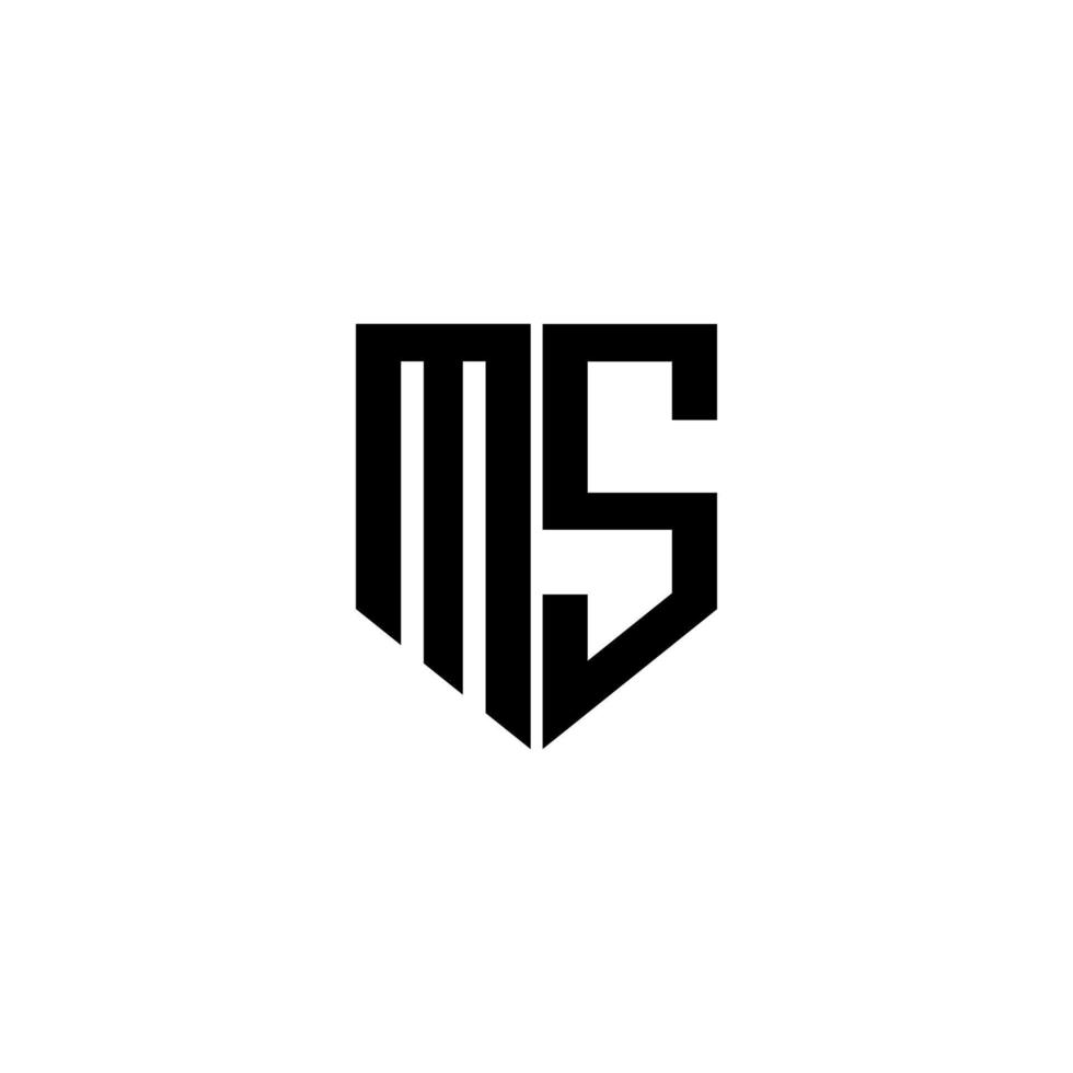 diseño de logotipo de letra ms con fondo blanco en illustrator. logotipo vectorial, diseños de caligrafía para logotipo, afiche, invitación, etc. vector