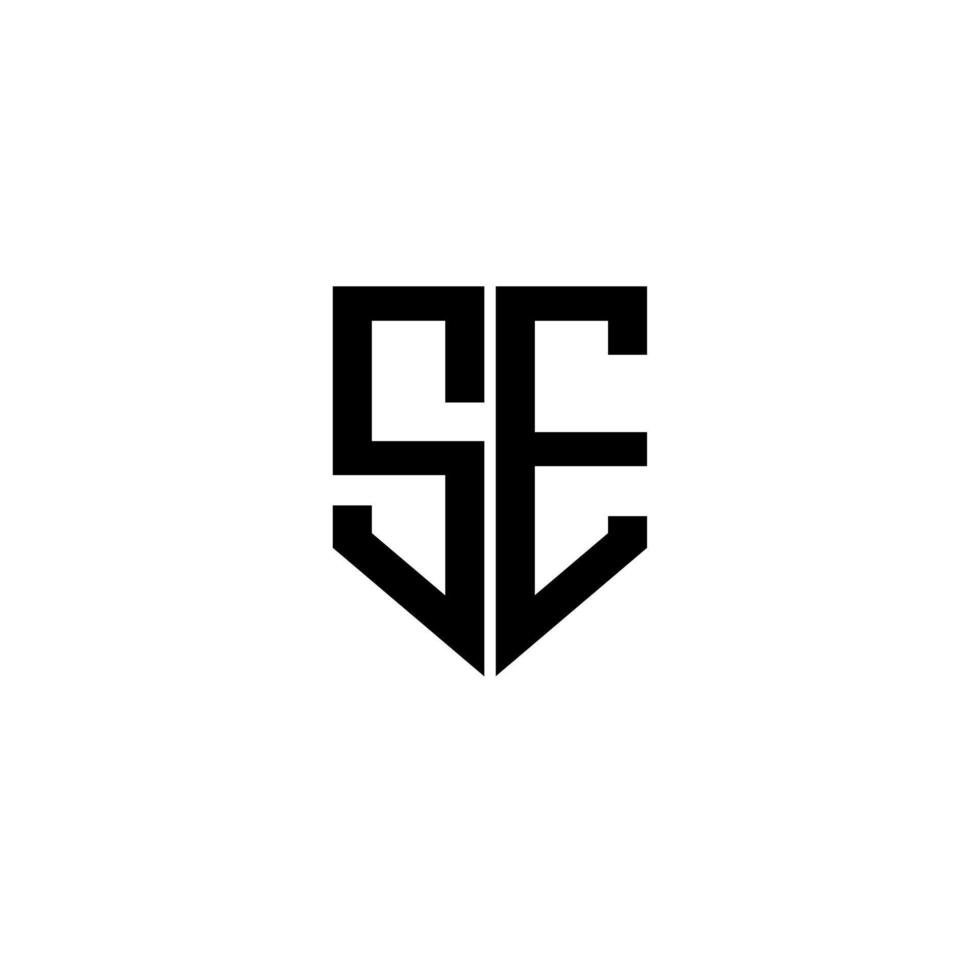 SE letter logo design with white background in illustrator. Vector logo, calligraphy designs for logo, Poster, Invitation, etc.