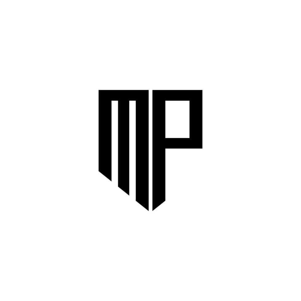 diseño de logotipo de letra mp con fondo blanco en illustrator. logotipo vectorial, diseños de caligrafía para logotipo, afiche, invitación, etc. vector