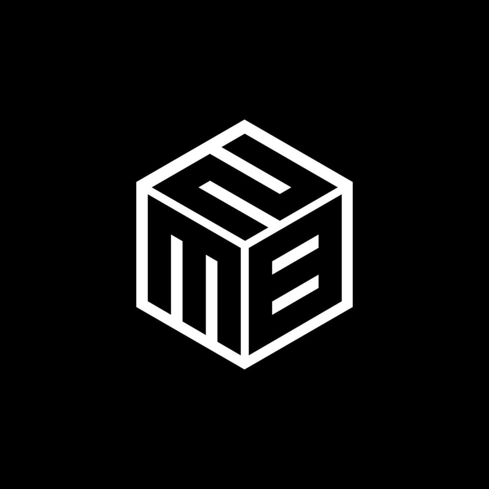 MBN letter logo design with black background in illustrator, cube logo, vector logo, modern alphabet font overlap style. calligraphy designs for logo, Poster, Invitation, etc.