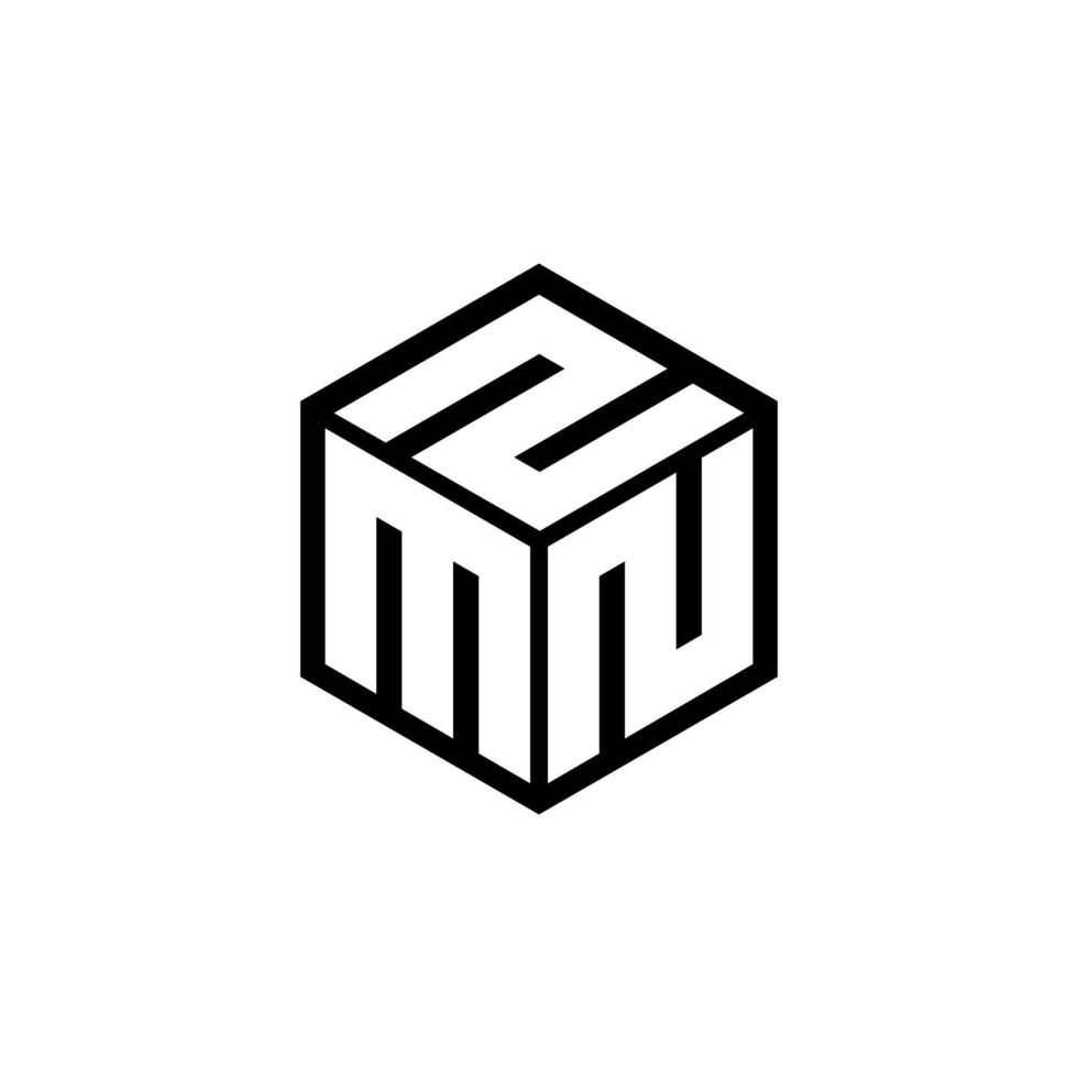 diseño de logotipo de letra mnz con fondo negro en ilustrador, estilo de superposición de fuente de alfabeto moderno de logotipo vectorial. diseños de caligrafía para logo, afiche, invitación, etc. vector