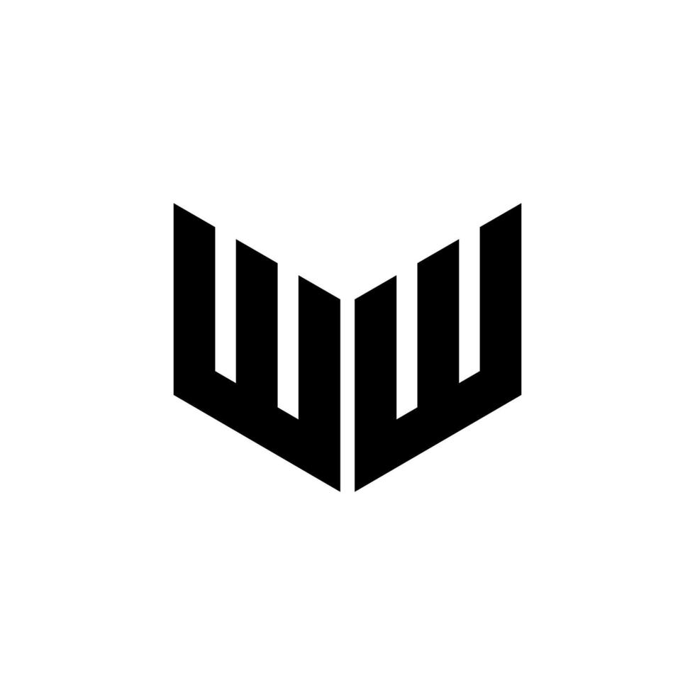 WW letter logo design with white background in illustrator, cube logo, vector logo, modern alphabet font overlap style. calligraphy designs for logo, Poster, Invitation, etc.