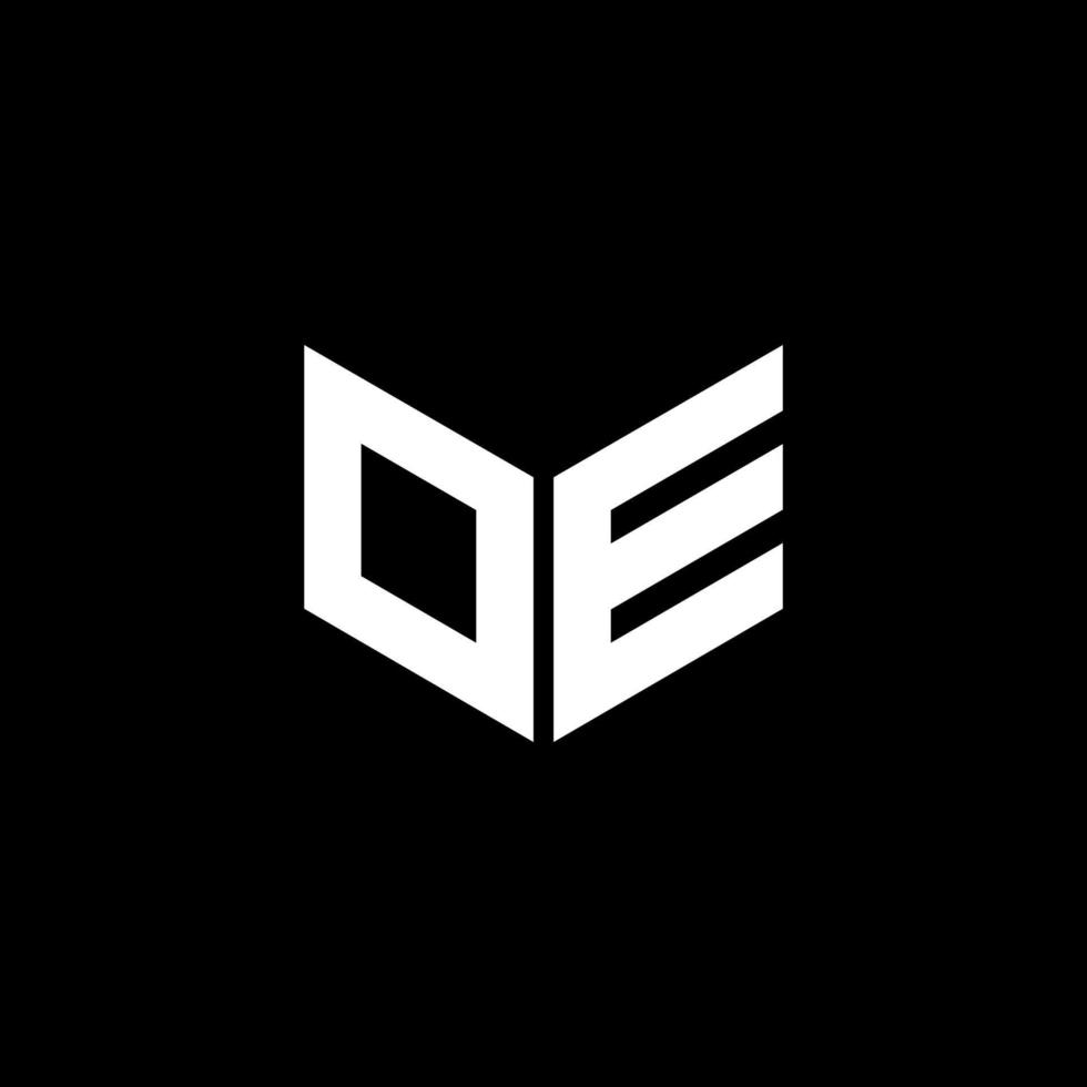 DE letter logo design with black background in illustrator. Vector logo, calligraphy designs for logo, Poster, Invitation, etc.