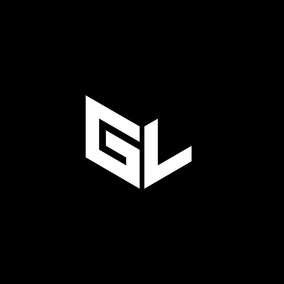 diseño de logotipo de letra gl con fondo negro en illustrator. logotipo vectorial, diseños de caligrafía para logotipo, afiche, invitación, etc. vector