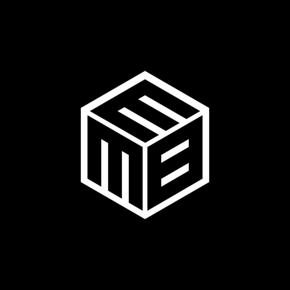 MBM letter logo design with black background in illustrator, cube logo, vector logo, modern alphabet font overlap style. calligraphy designs for logo, Poster, Invitation, etc.