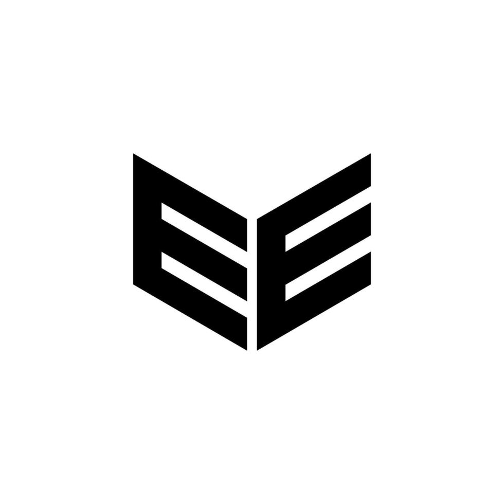 EE letter logo design with white background in illustrator, cube logo, vector logo, modern alphabet font overlap style. calligraphy designs for logo, Poster, Invitation, etc.