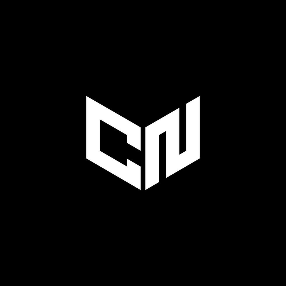 CN letter logo design with black background in illustrator. Vector logo, calligraphy designs for logo, Poster, Invitation, etc.
