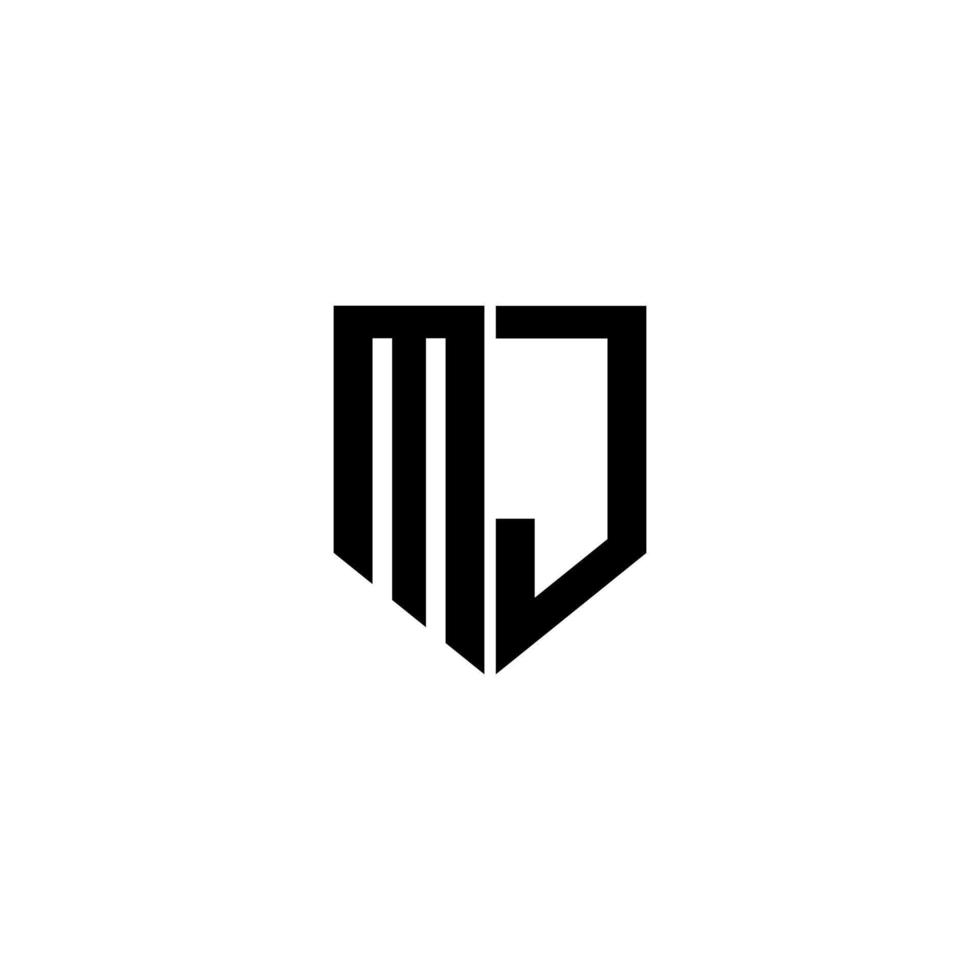 MJ letter logo design with white background in illustrator. Vector logo, calligraphy designs for logo, Poster, Invitation, etc