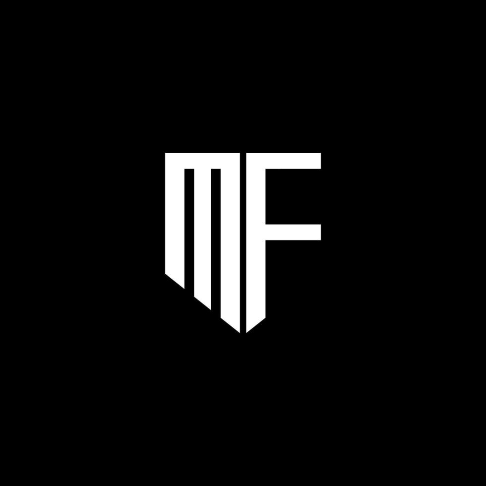 diseño de logotipo de letra mf con fondo negro en illustrator. logotipo vectorial, diseños de caligrafía para logotipo, afiche, invitación, etc. vector