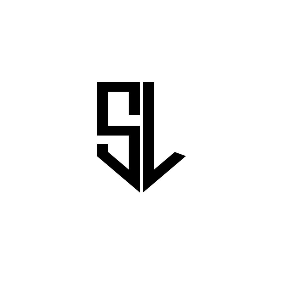 SL letter logo design with white background in illustrator. Vector logo, calligraphy designs for logo, Poster, Invitation, etc.