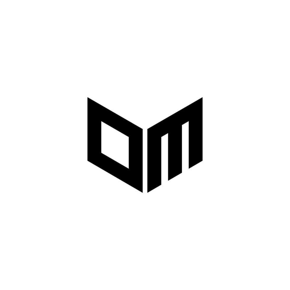 diseño de logotipo de letra dm con fondo blanco en illustrator. logotipo vectorial, diseños de caligrafía para logotipo, afiche, invitación, etc. vector