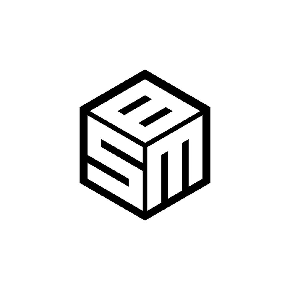 SMB letter logo design with white background in illustrator, vector logo modern alphabet font overlap style. calligraphy designs for logo, Poster, Invitation, etc.