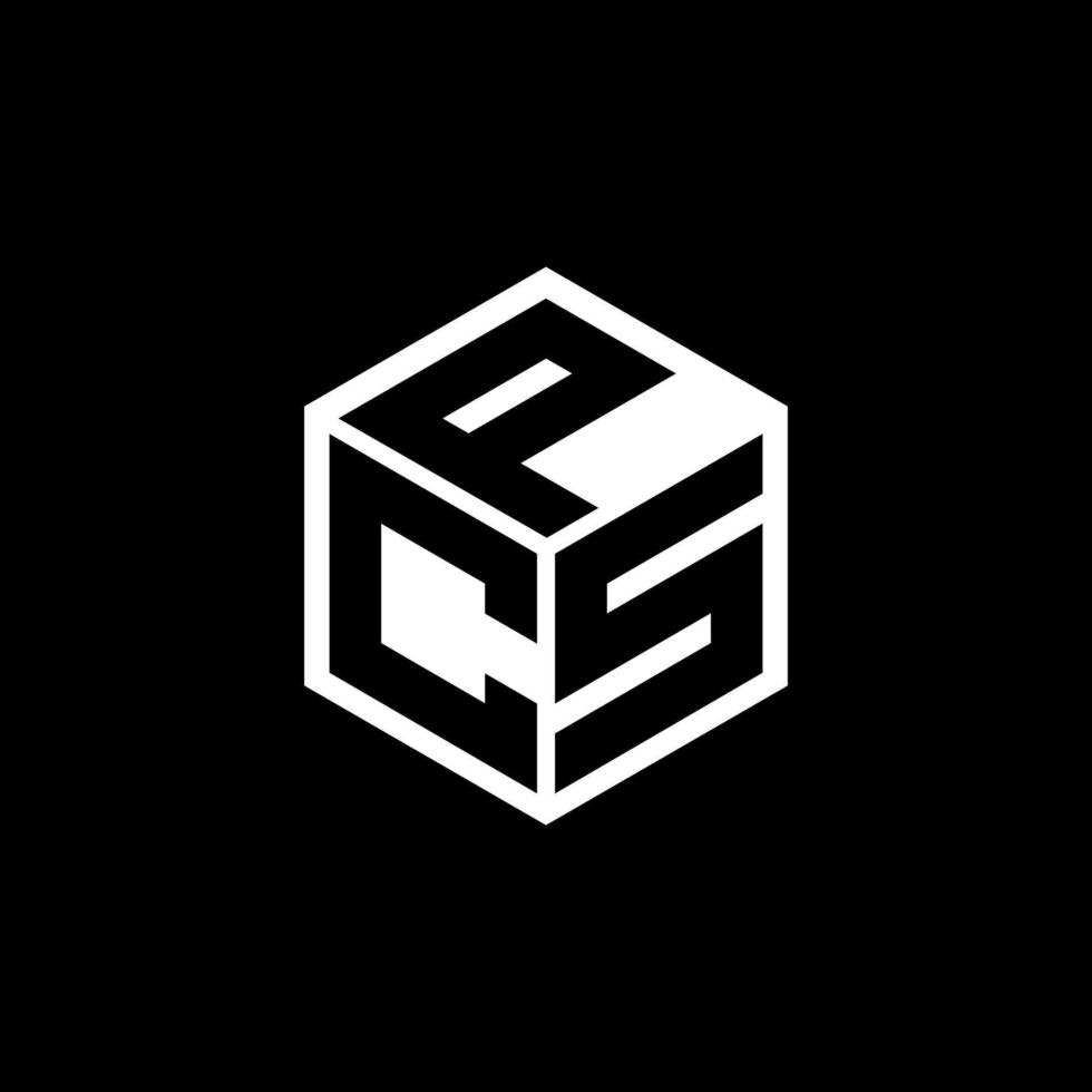CSP letter logo design with black background in illustrator, cube logo, vector logo, modern alphabet font overlap style. calligraphy designs for logo, Poster, Invitation, etc.