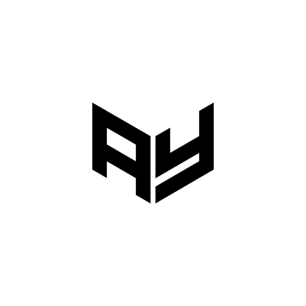 AY letter logo design with white background in illustrator. Vector logo