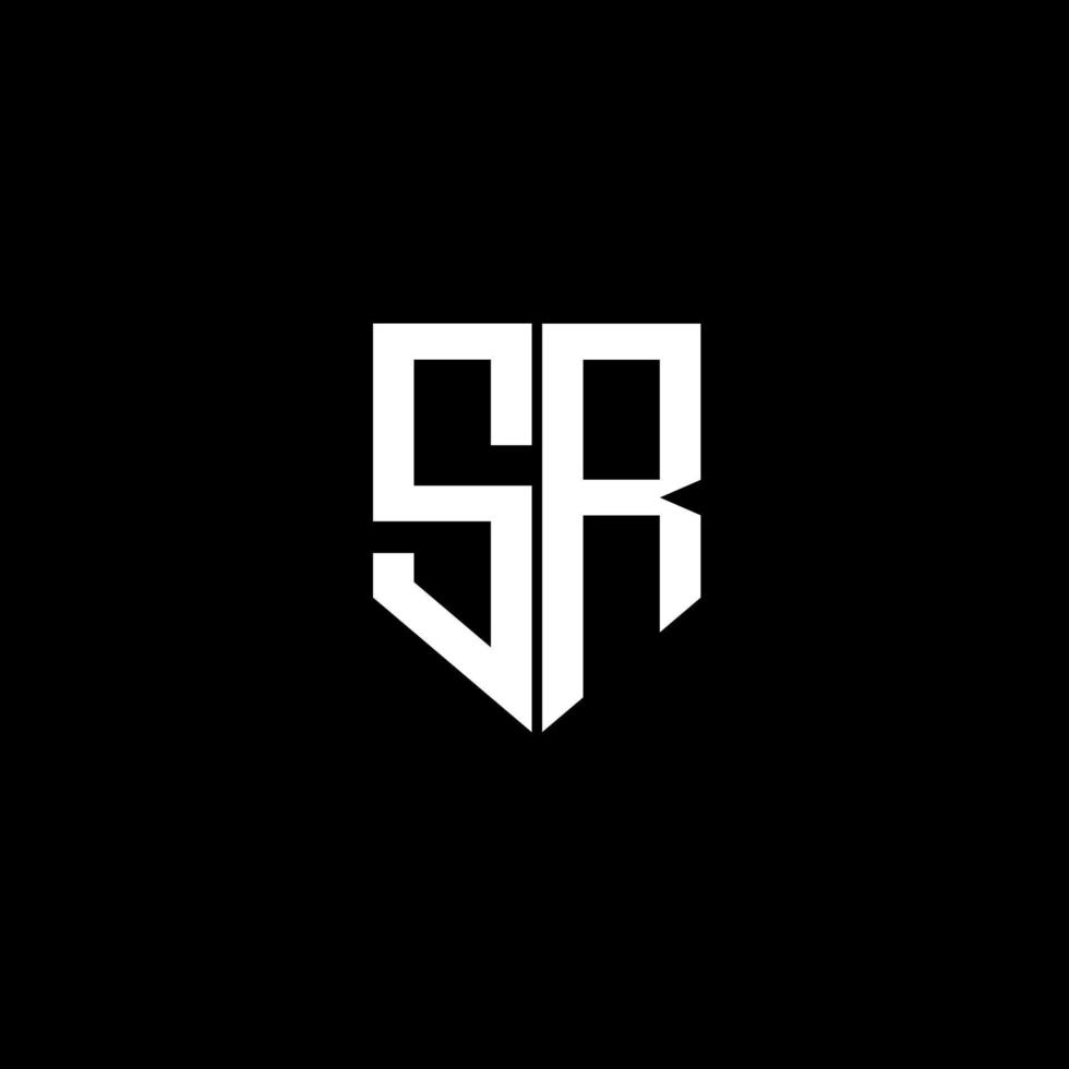 diseño de logotipo de letra sr con fondo negro en illustrator. logotipo vectorial, diseños de caligrafía para logotipo, afiche, invitación, etc. vector