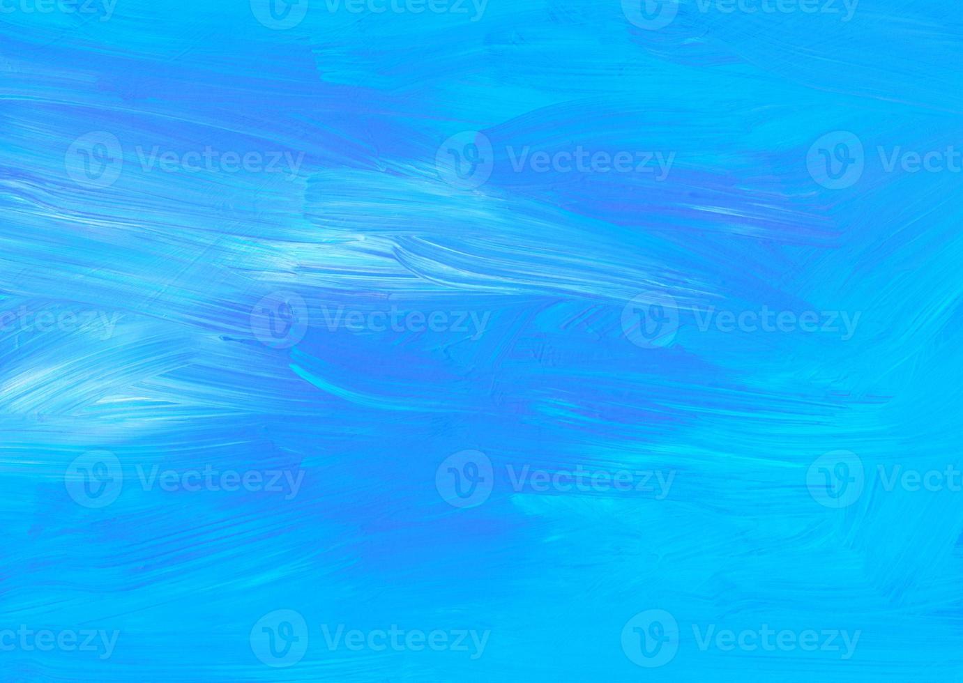 Turquoise, blue and white background painting. Light hand painted texture. Brush strokes on paper backdrop. photo
