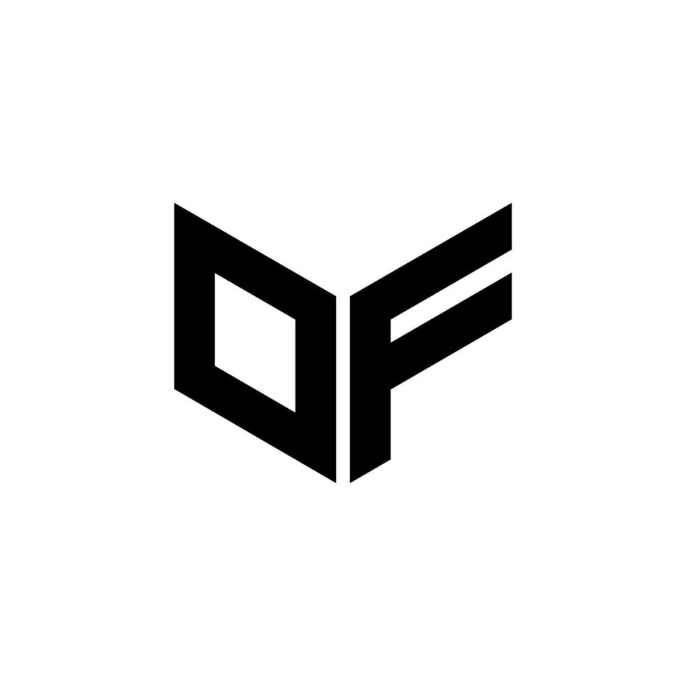 DF letter logo design with white background in illustrator. Vector logo, calligraphy designs for logo, Poster, Invitation, etc.