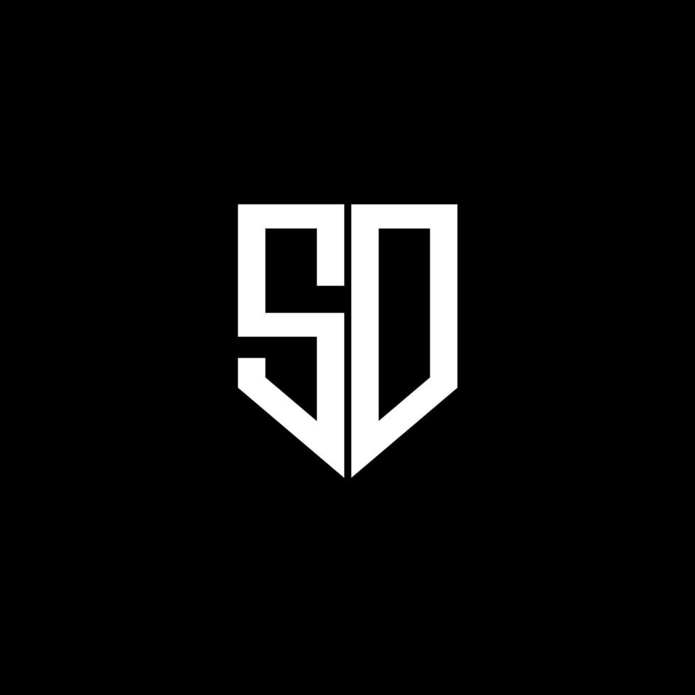 diseño de logotipo de letra sd con fondo negro en illustrator. logotipo vectorial, diseños de caligrafía para logotipo, afiche, invitación, etc. vector